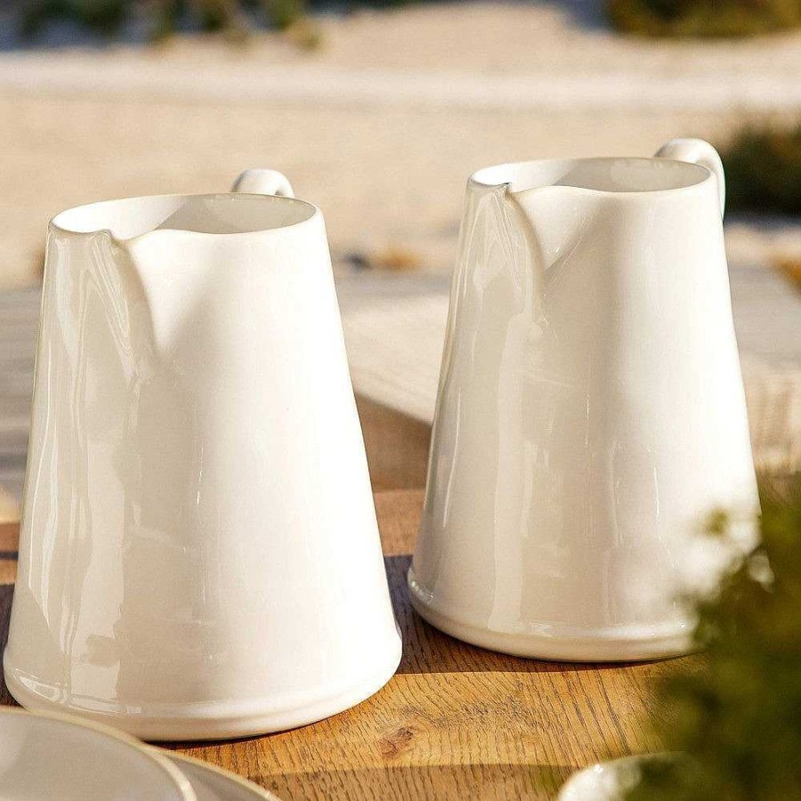 Table Relish Decor | Beja Pitcher - White Cream