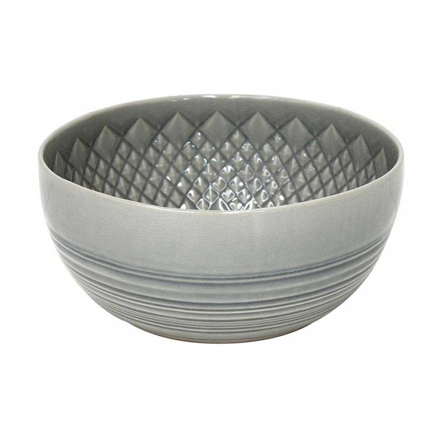 Table Relish Decor | Cristal 11 In Serving Bowl - Grey