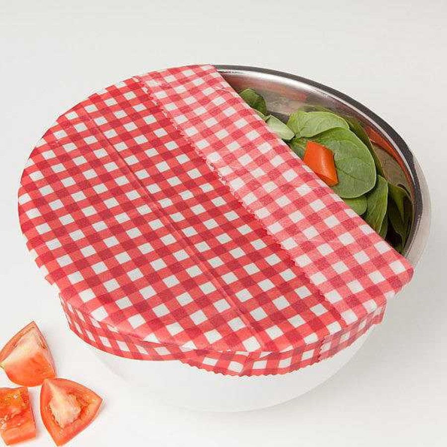 Kitchen Relish Decor | Beeswax Wrap - Gingham Dot Stripe