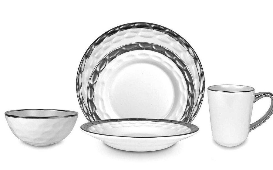 Table Relish Decor | Truro Dinner Bowl - Platinum