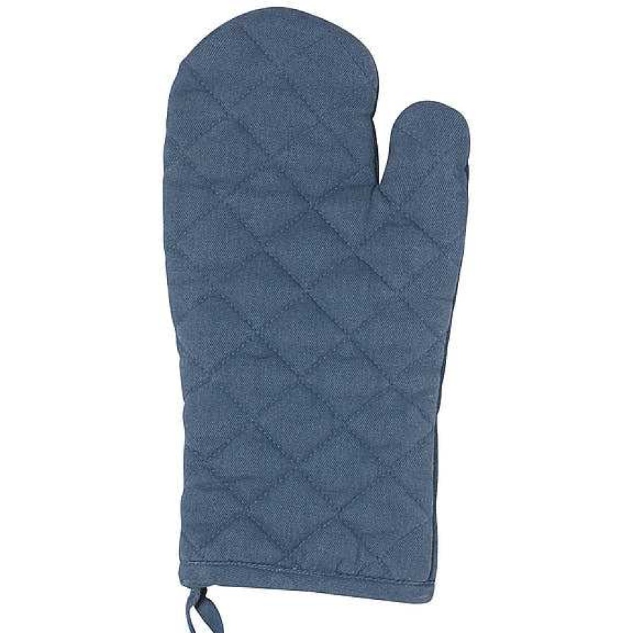 Kitchen Relish Decor | Pot Holder Oven Mitt Set - Midnight Blue