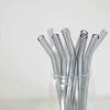 Kitchen Relish Decor | Grey Bent Glass Straw