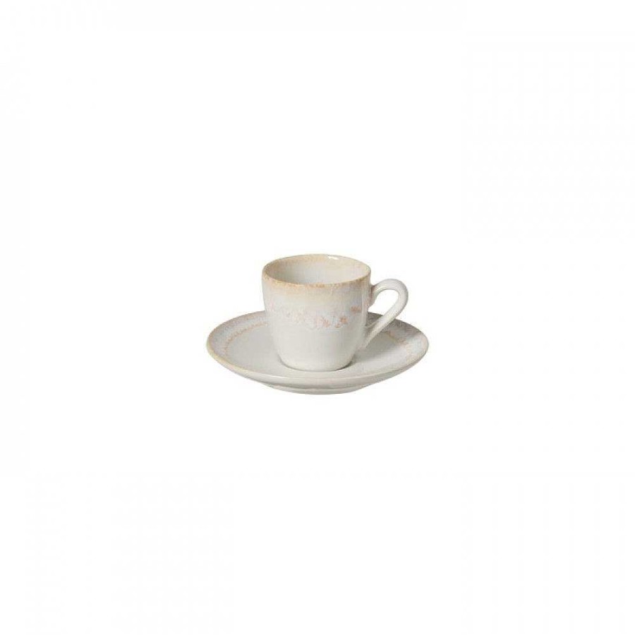 Table Relish Decor | Taormina Coffee Cup & Saucer Set - White