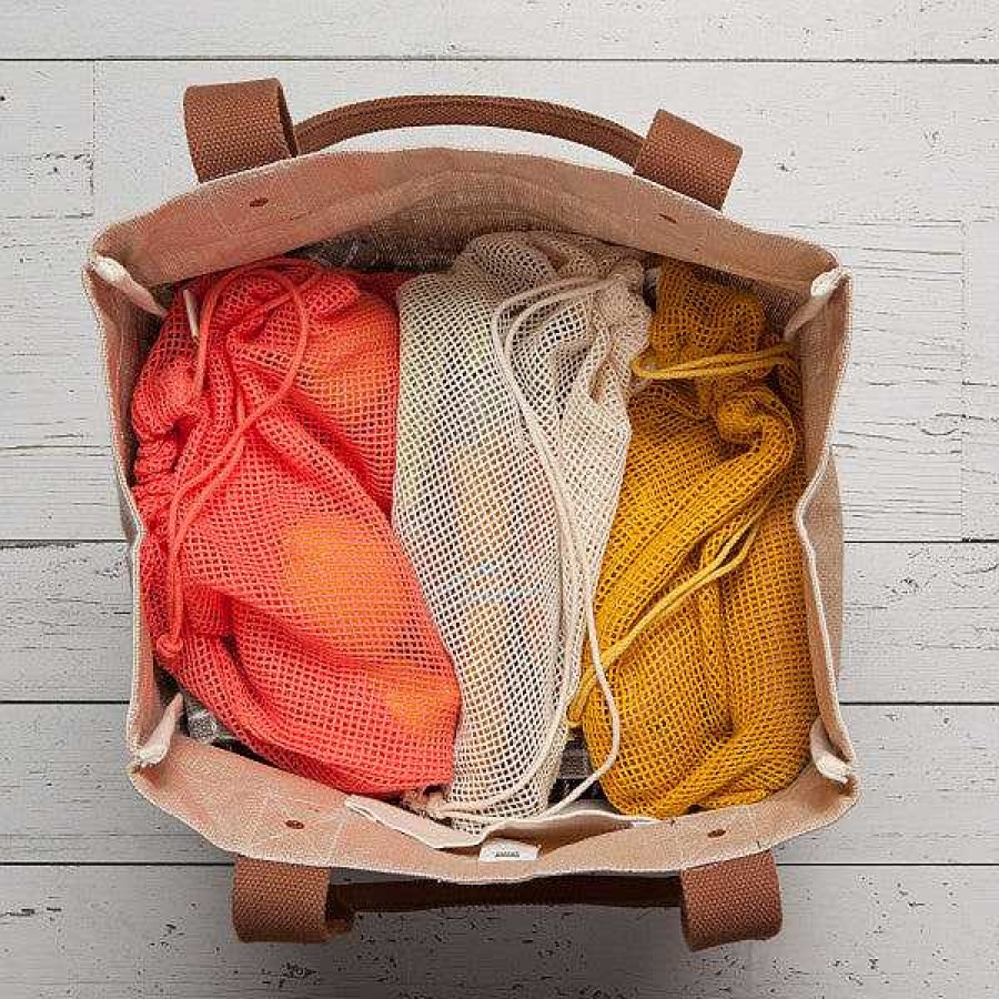 Kitchen Relish Decor | Le Marche Produce Bags - Coral