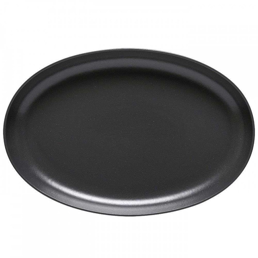 Table Relish Decor | Pacifica Large Platter - Seed Grey