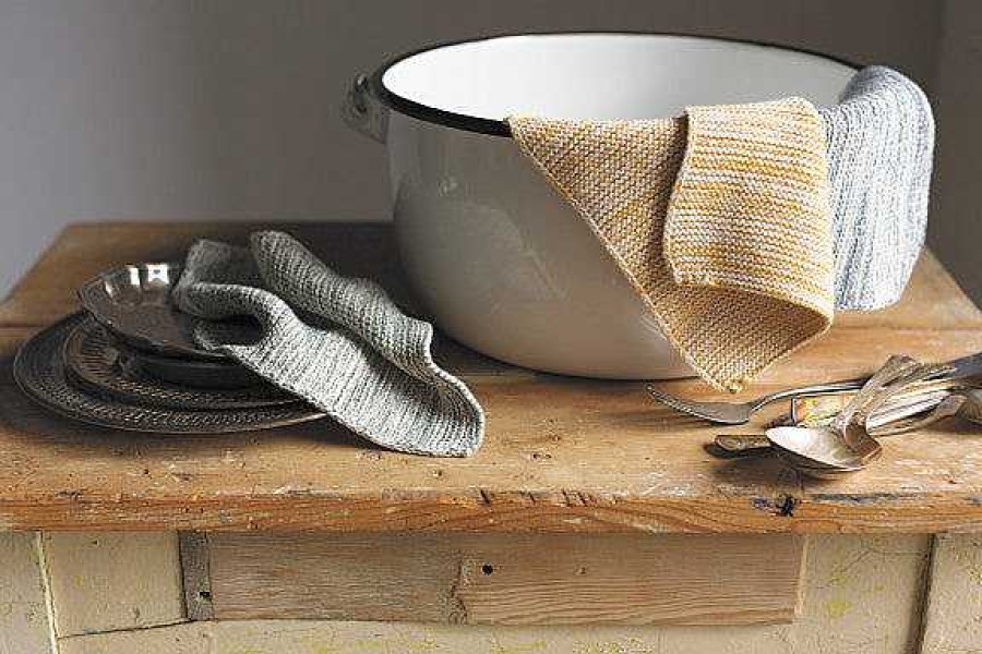 Kitchen Relish Decor | Heirloom Knit Dishcloths - Midnight