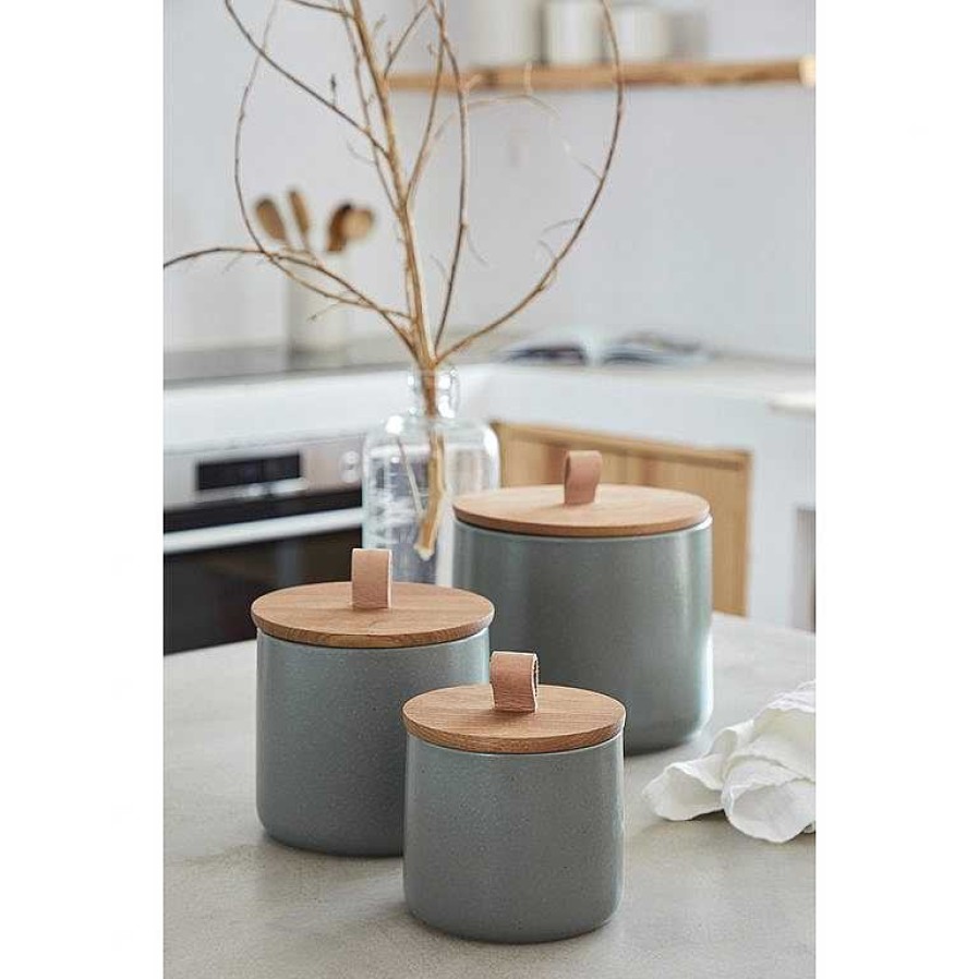 Kitchen Relish Decor | Pacifica Lidded Canister Set - Artichoke