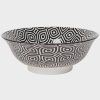 Table Relish Decor | Stamped Serving Bowl - Black Geo