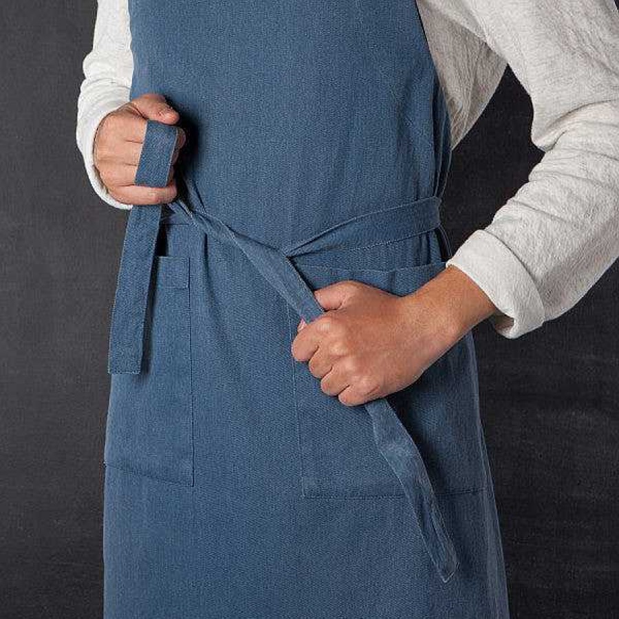 Kitchen Relish Decor | Heirloom Apron - Midnight Blue