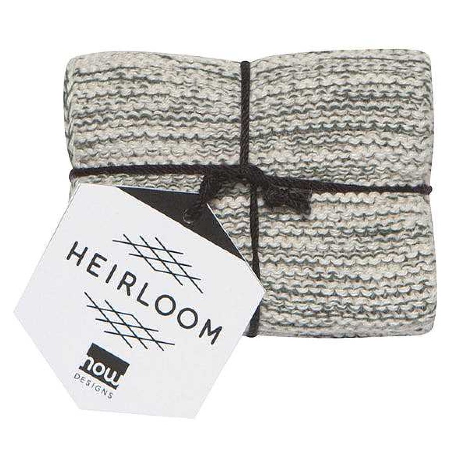 Kitchen Relish Decor | Heirloom Knit Dishcloths - Jade