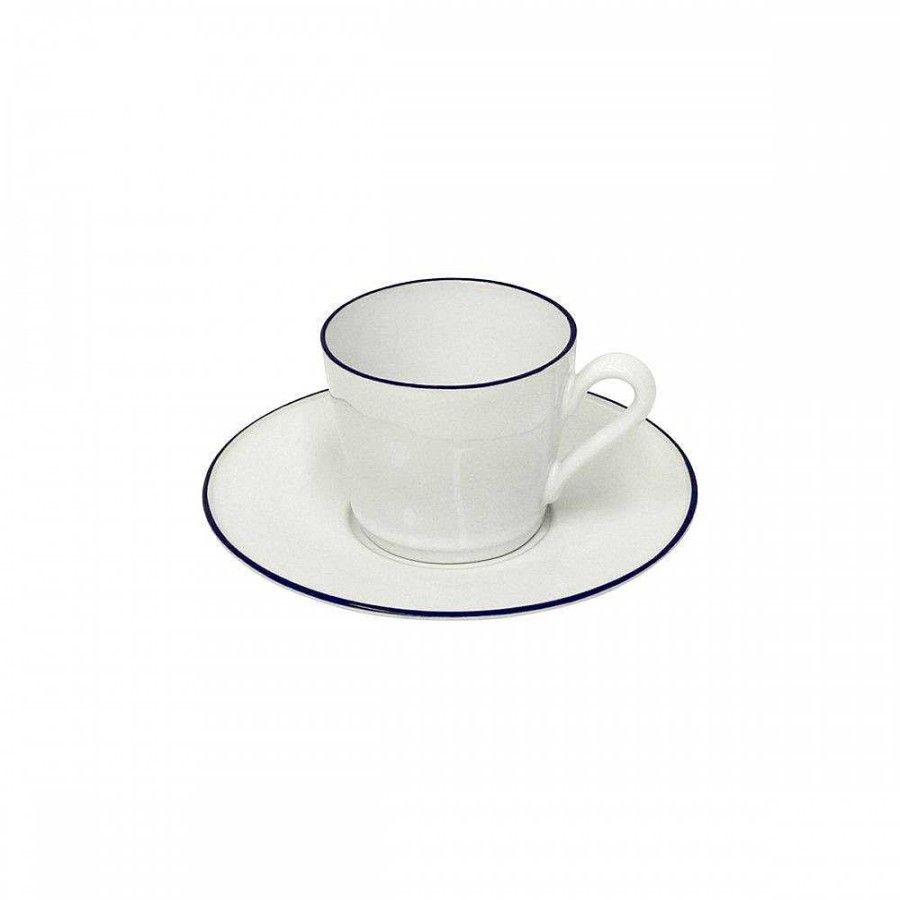 Table Relish Decor | Beja Tea Cup & Saucer Set - White Blue