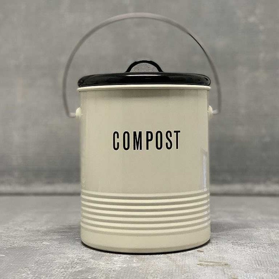 Kitchen Relish Decor | Compost Bin With Filter - Vintage