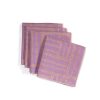 Table Relish Decor | Hand Printed Cocktail Napkin Set - Amethyst