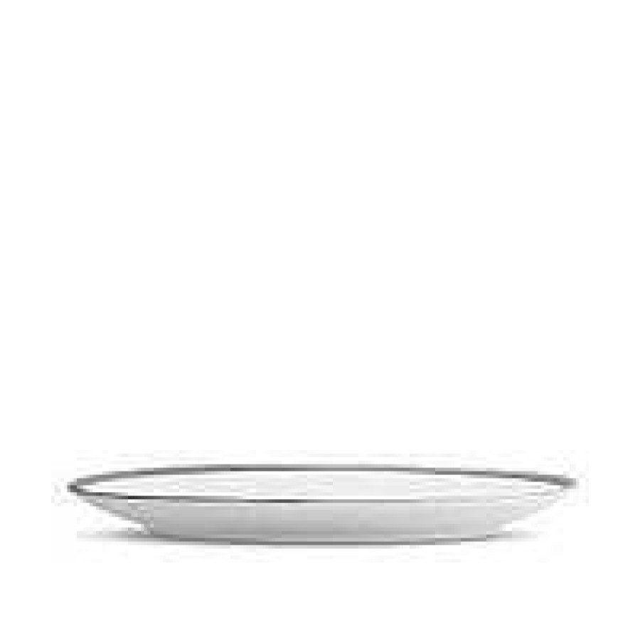 Table Relish Decor | Soie Tress E Small Oval Platter - Platinum