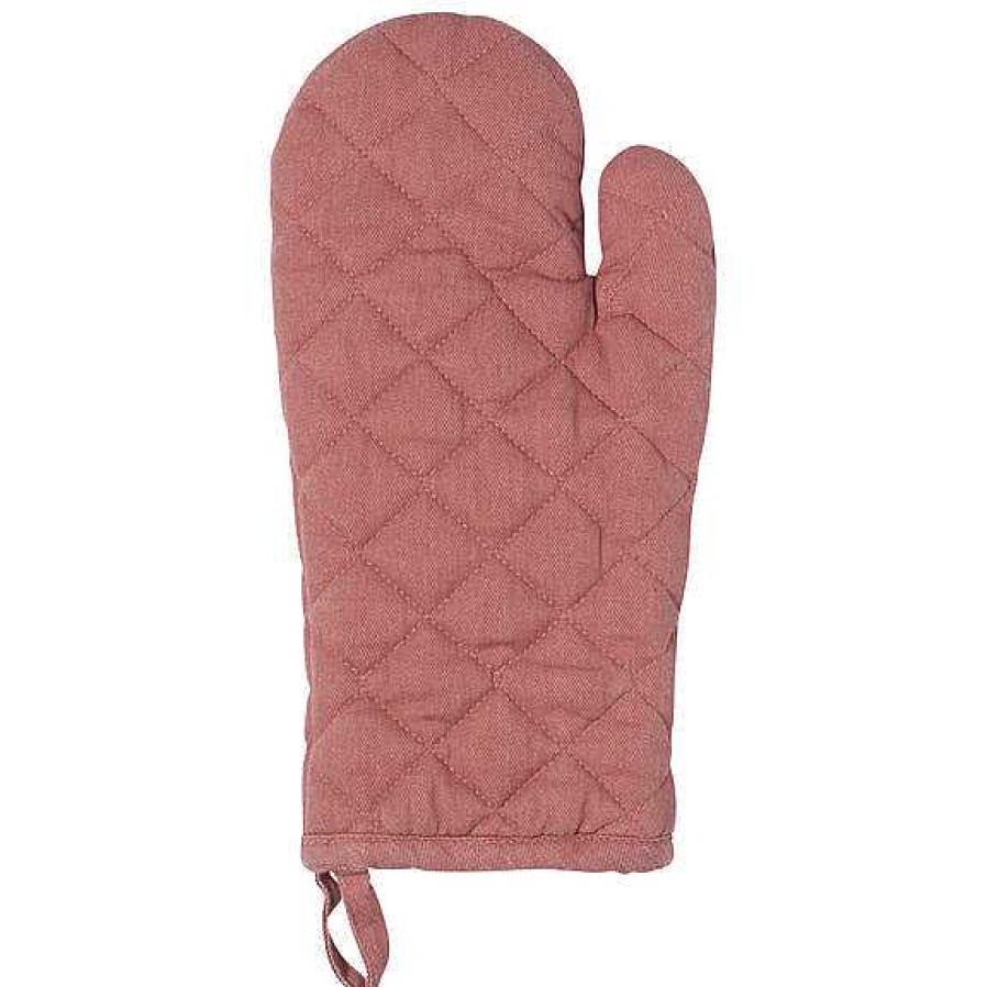 Kitchen Relish Decor | Pot Holder Oven Mitt Set - Canyon Rose