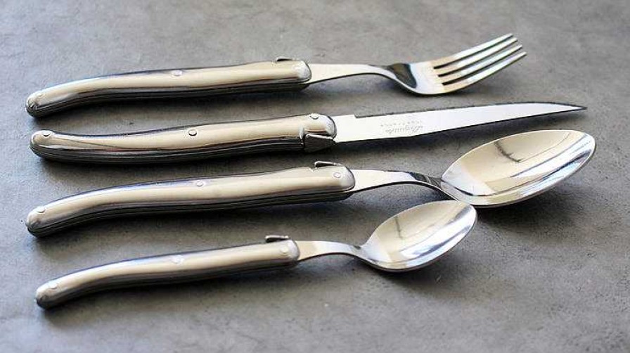 Table Relish Decor | Laguiole Flatware Set Of 24 - Stainless Steel