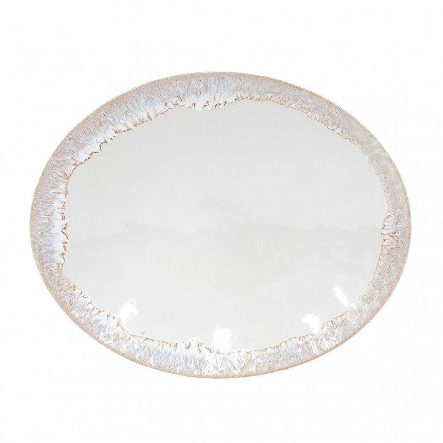 Table Relish Decor | Taormina Oval Platter - White