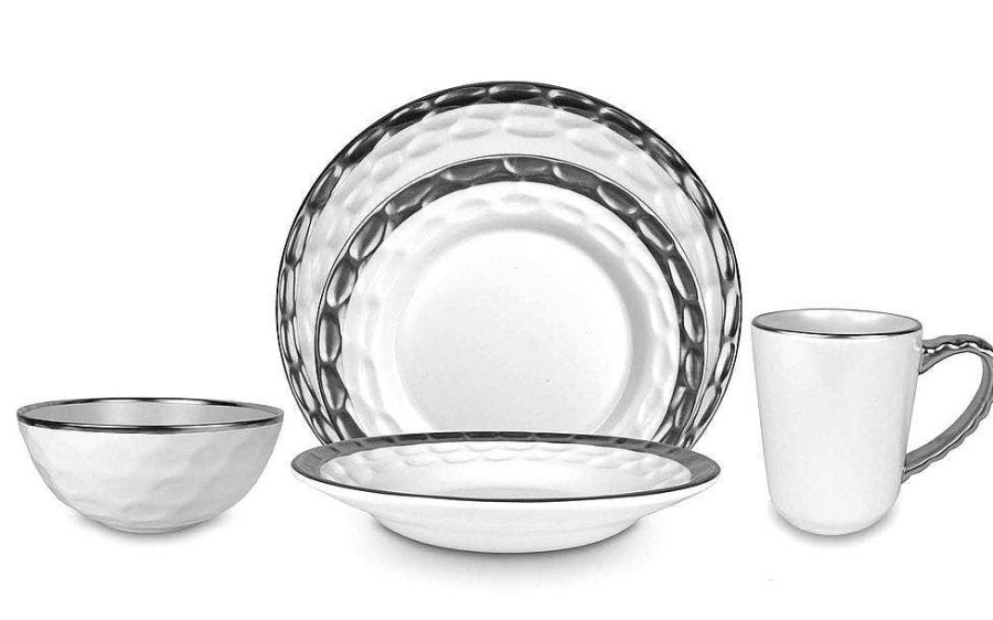 Table Relish Decor | Truro Salad Plate - Platinum