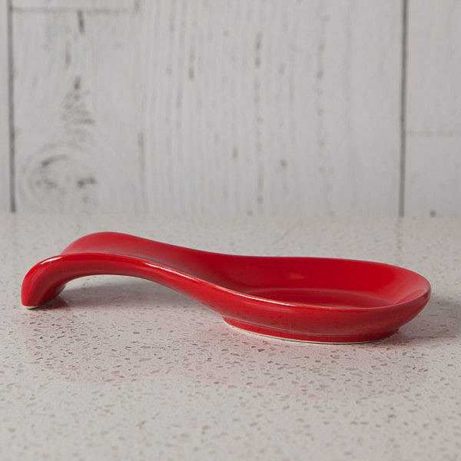 Kitchen Relish Decor | Spoon Rest - Red