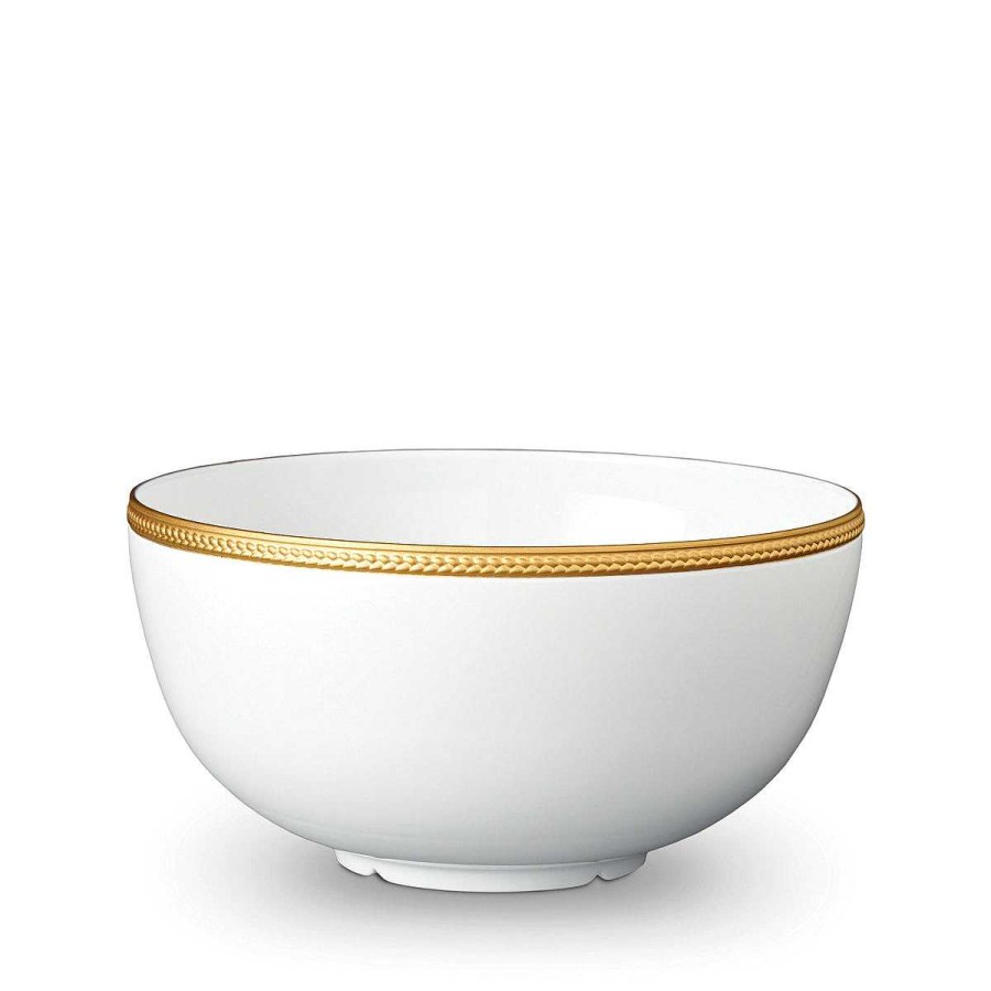 Table Relish Decor | Soie Tress E Large Bowl - Gold