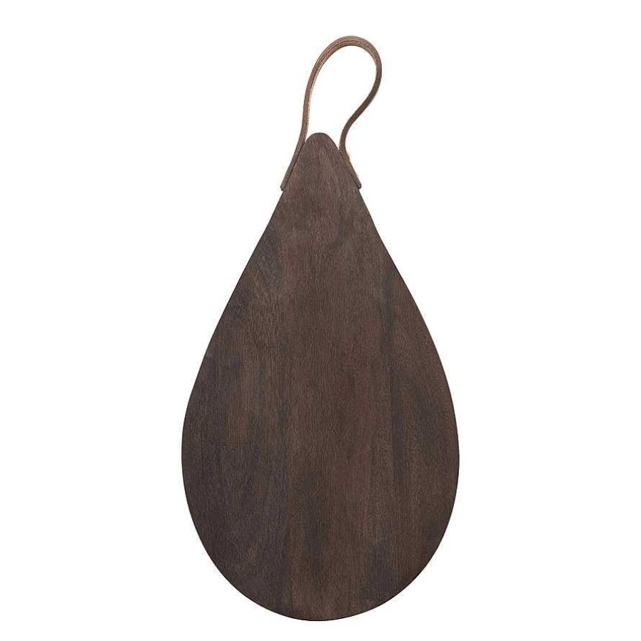 Kitchen Relish Decor | Wood & Leather Cheese Board