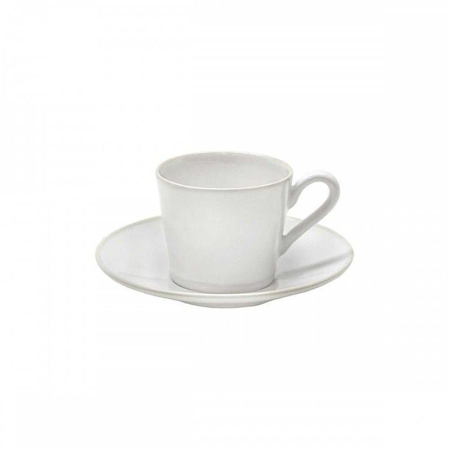 Table Relish Decor | Beja Tea Cup & Saucer Set - White Cream