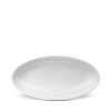 Table Relish Decor | Perl E Small Oval Platter - White