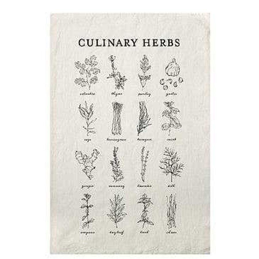 Kitchen Relish Decor | Tea Towel - Culinary Herbs