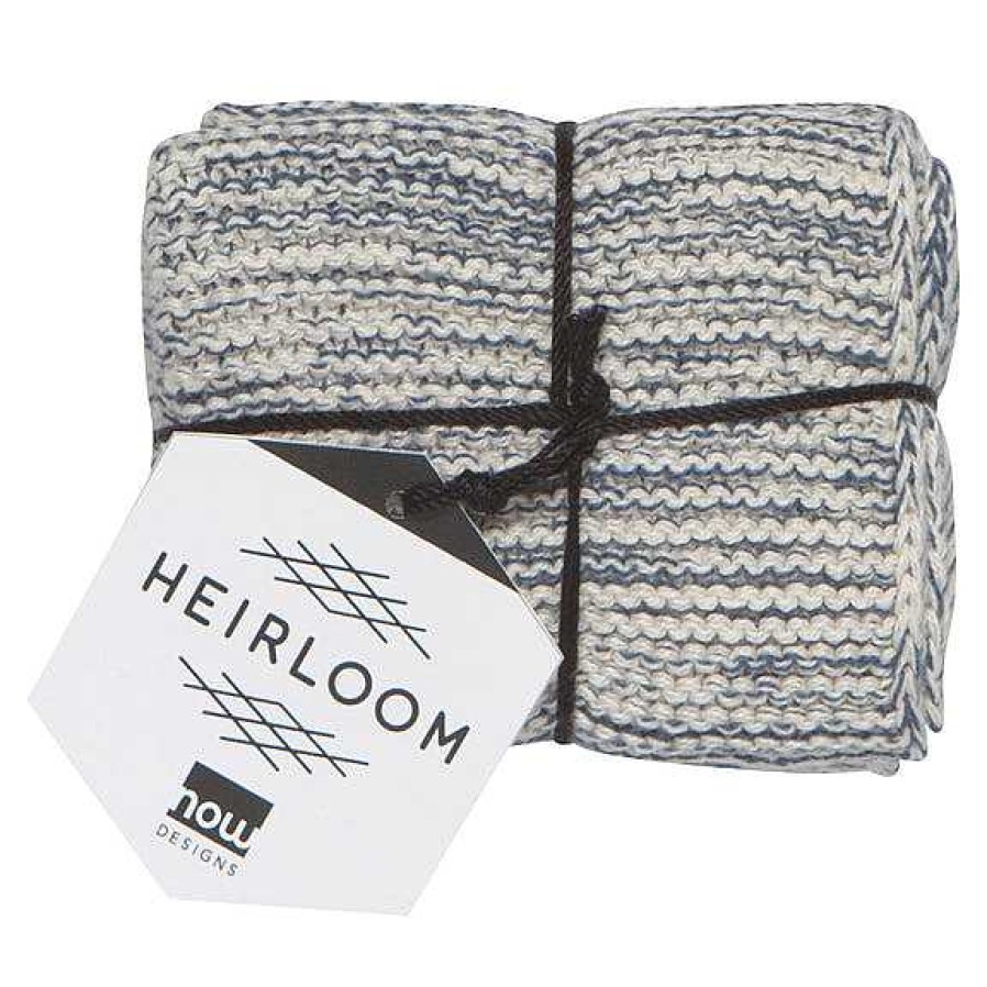 Kitchen Relish Decor | Heirloom Knit Dishcloths - Midnight