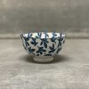 Kitchen Relish Decor | Coupe Stamped Bowl - Blue Floral