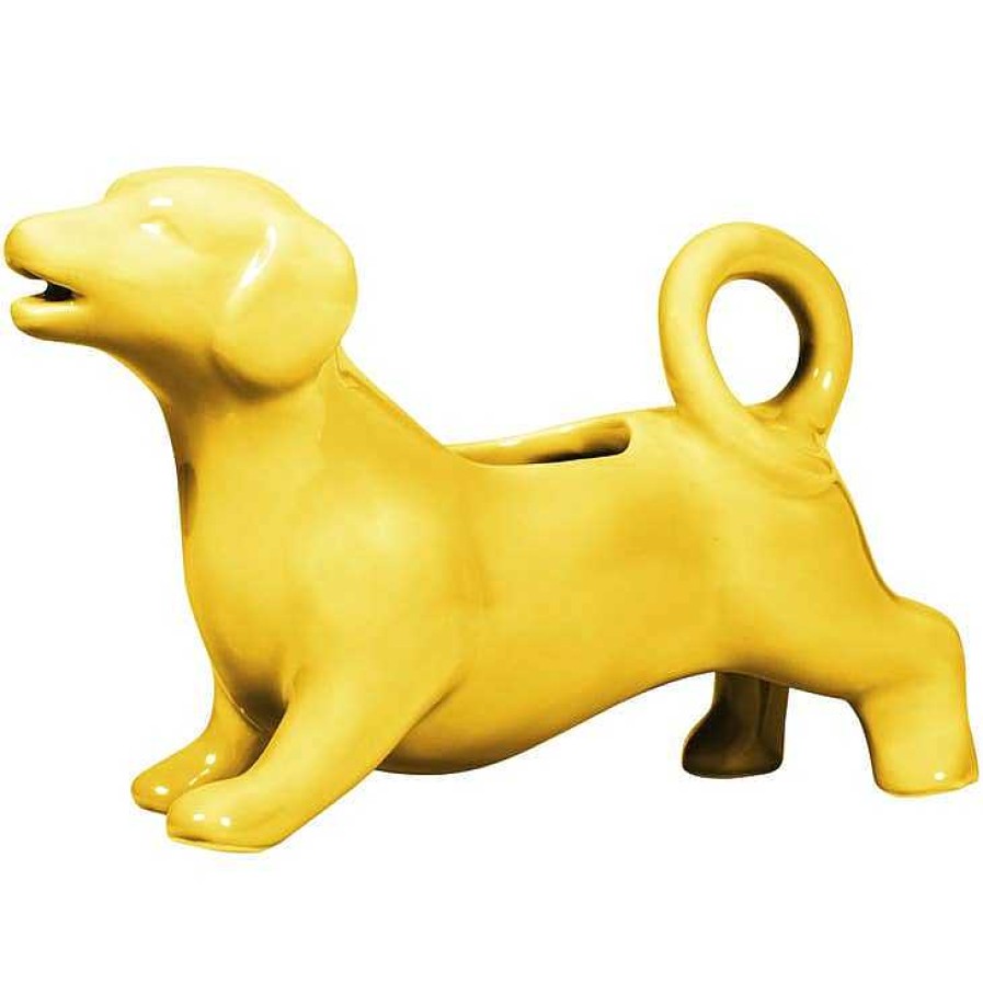 Kitchen Relish Decor | Dachshund Creamer - Yellow