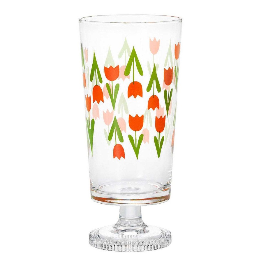 Table Relish Decor | Retro Footed Glass - Tulip