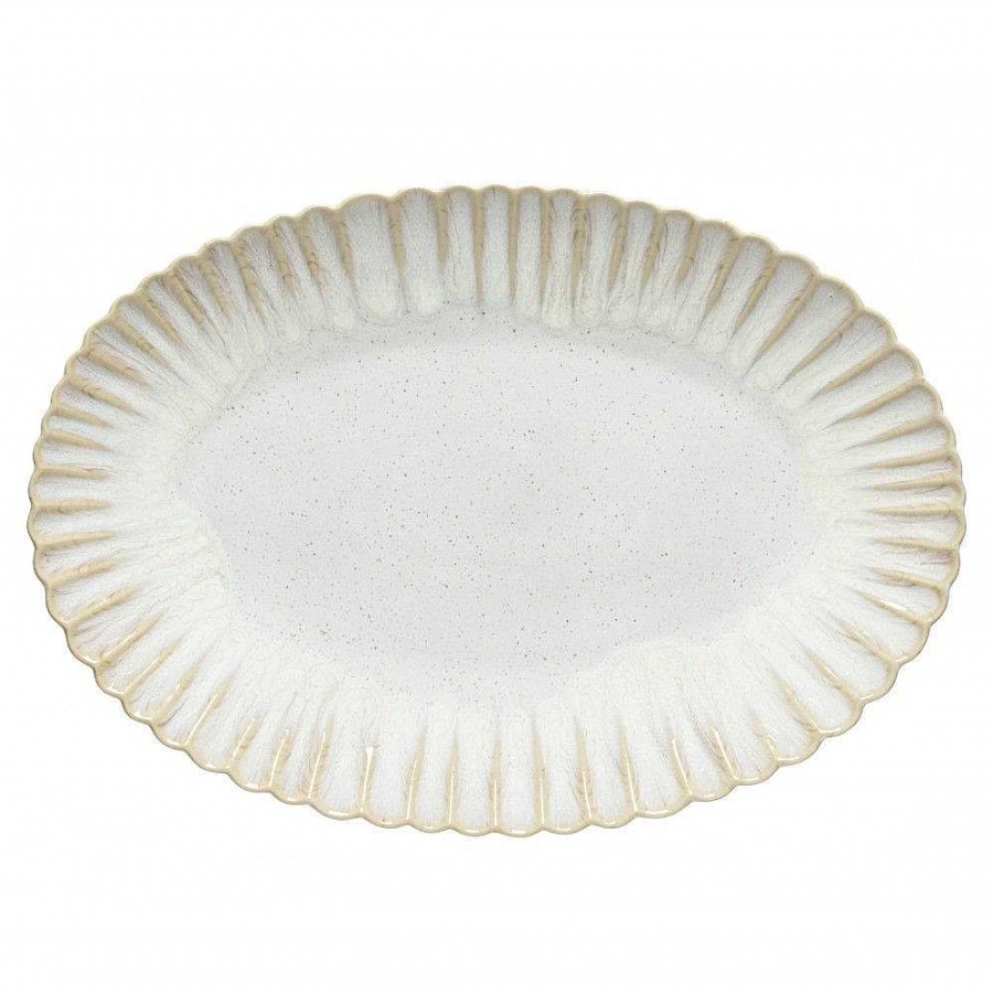 Table Relish Decor | Mallorca Oval Platter - Sand Beige