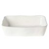 Kitchen Relish Decor | Livia Rectangular Baker - White