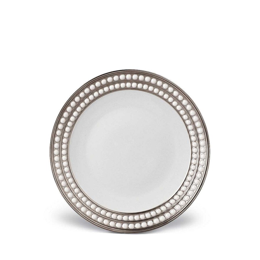 Table Relish Decor | Perl E Dessert Plate - Platinum