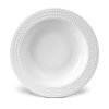 Table Relish Decor | Perl E Rimmed Serving Bowl - White