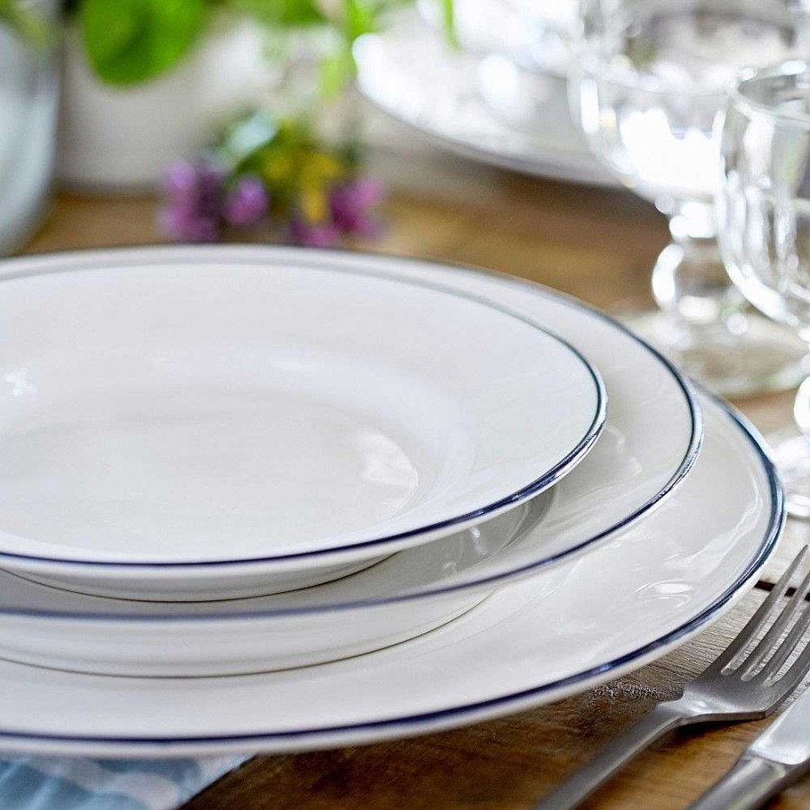 Table Relish Decor | Beja Dinner Plate Set - White Blue