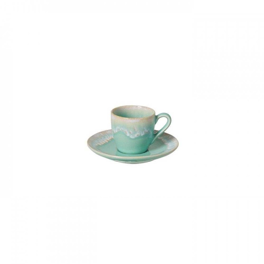 Table Relish Decor | Taormina Coffee Cup & Saucer Set - Aqua