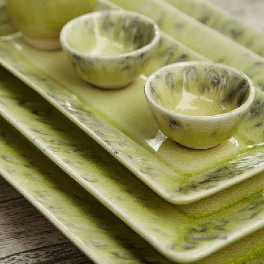 Table Relish Decor | Madeira Medium Rectangular Tray - Lemon