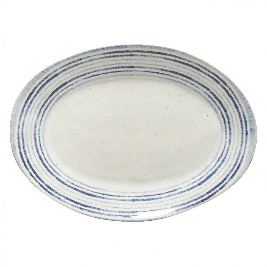 Table Relish Decor | Nantucket Oval Platter - White