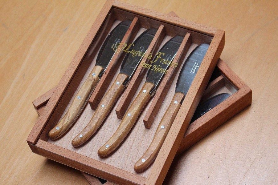 Kitchen Relish Decor | Laguiole Spreader Set - Olivewood