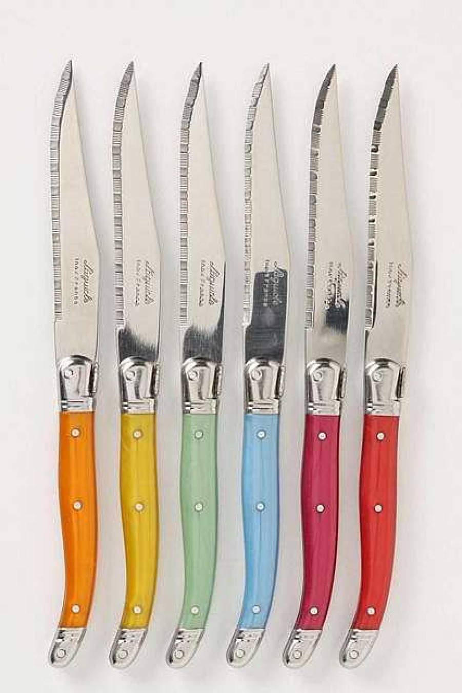 Kitchen Relish Decor | Laguiole Steak Knives - Rainbow