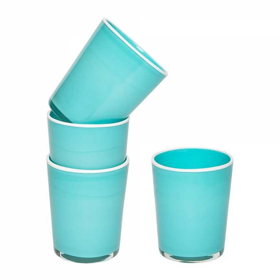 Table Relish Decor | Summer Glass - Solid Turquoise