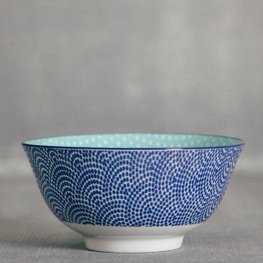 Kitchen Relish Decor | Stamped Bowl - Blue Wave