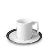 Table Relish Decor | Soie Tress E Espresso Cup & Saucer - Black