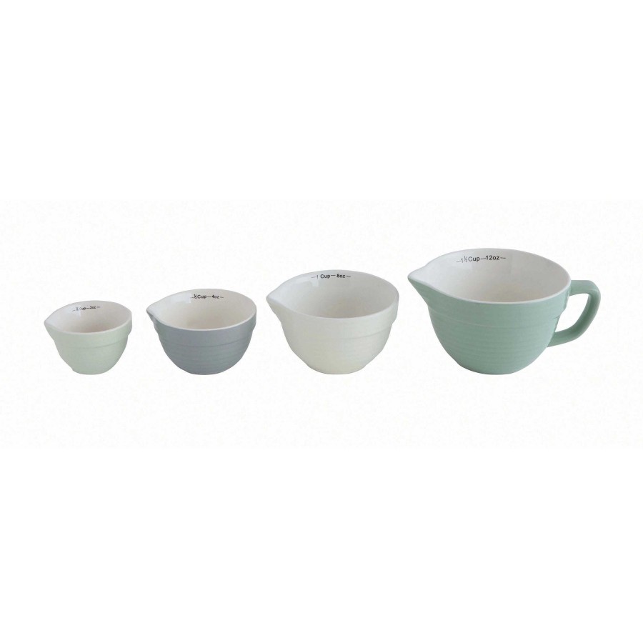 Kitchen Relish Decor | Batter Bowl Measuring Cups - Greens