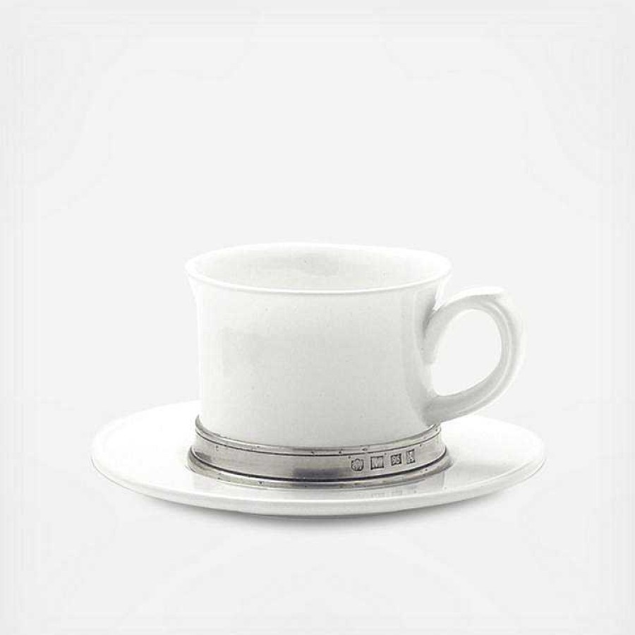 Table Relish Decor | Match Pewter Convivio Cappuccino Cup & Saucer