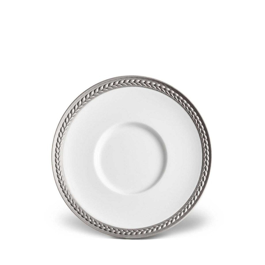 Table Relish Decor | Soie Tress E Saucer - Platinum