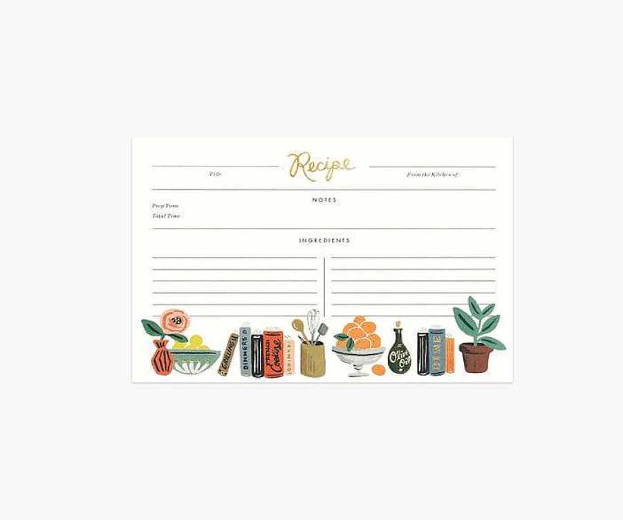 Kitchen Relish Decor | Rifle Paper Co Recipe Cards - Kitchen Shelf