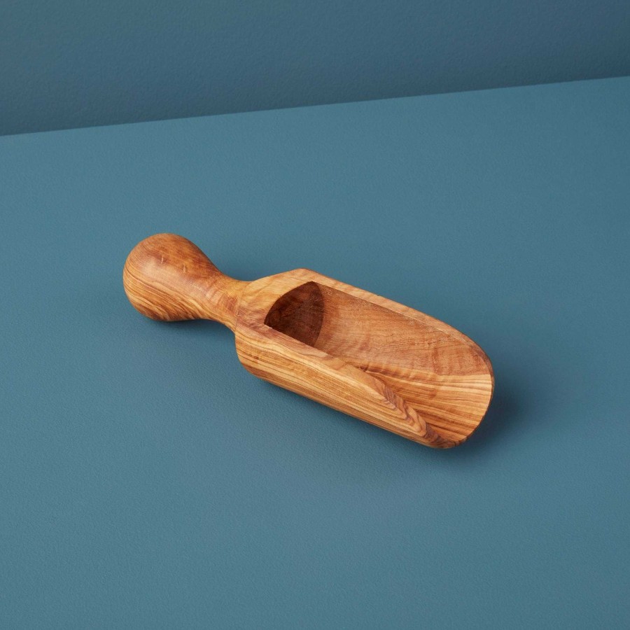 Kitchen Relish Decor | Olive Wood Flour Scoop